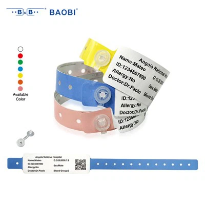 Snap Closure Healthcare Thermal Printable Wristband